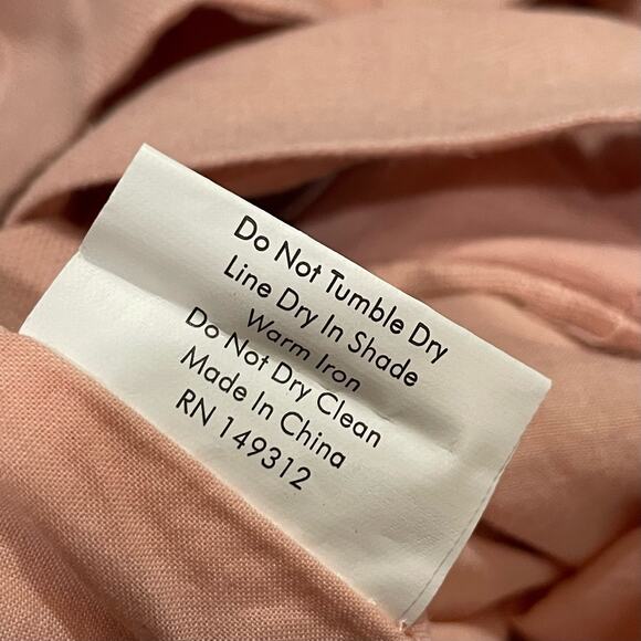 Saints + Secrets Strapless Cropped Linen Jumpsuit - Pink - Small - Picture 15 of 16